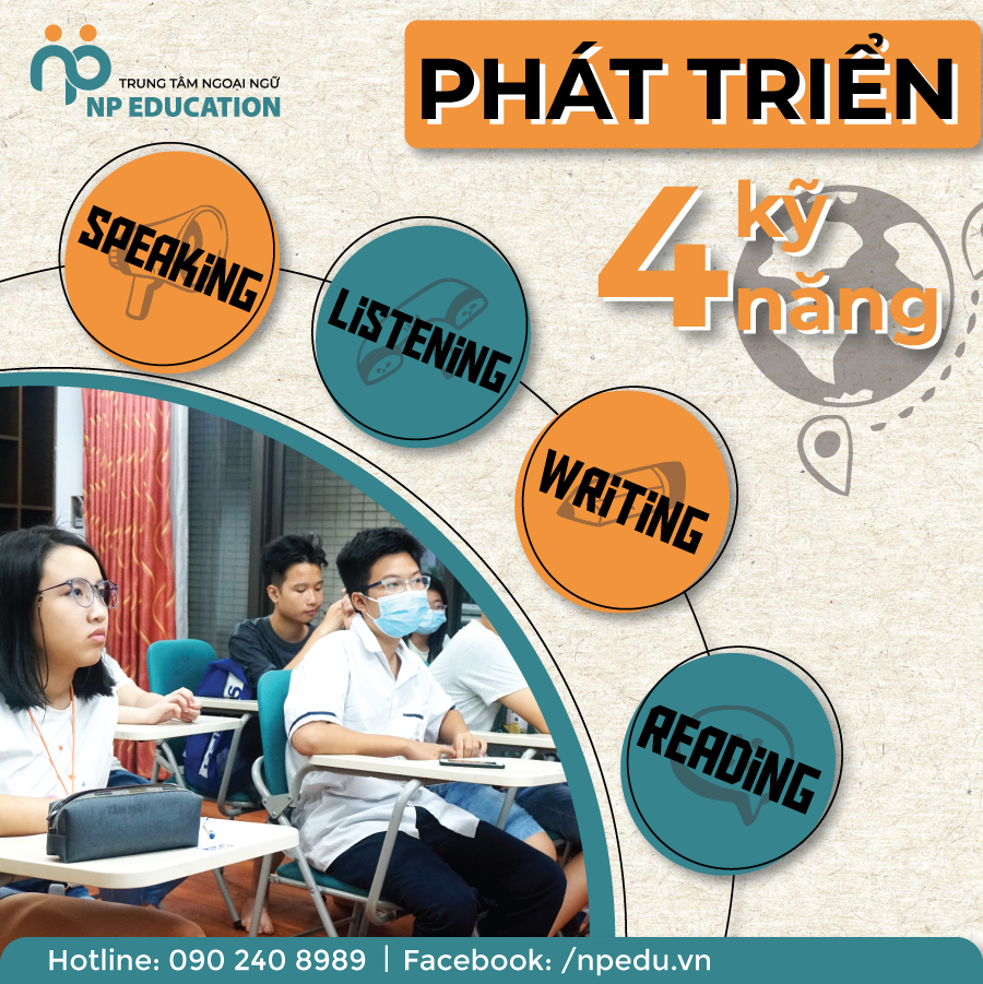 Phát triển 04 kỹ năng Nghe - Nói - Đọc - Viết cho học sinh tốt nhất
